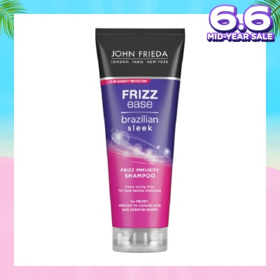 JOHN FRIEDA Frizz Ease Brazilian Sleek Frizz Immunity Shampoo (For Medium to Coarse Hair Tame Unruly Hair) 250ml