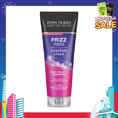 JOHN FRIEDA Frizz Ease Brazilian Sleek Frizz Immunity Shampoo (For Medium to Coarse Hair Tame Unruly Hair) 250ml