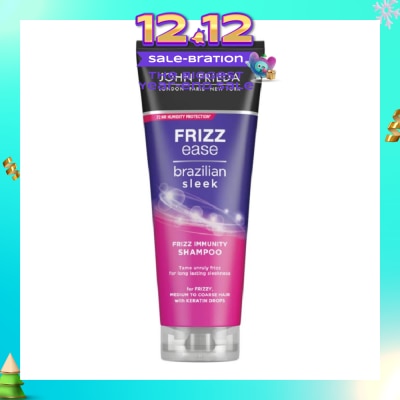 JOHN FRIEDA Frizz Ease Brazilian Sleek Frizz Immunity Shampoo (For Medium to Coarse Hair Tame Unruly Hair) 250ml