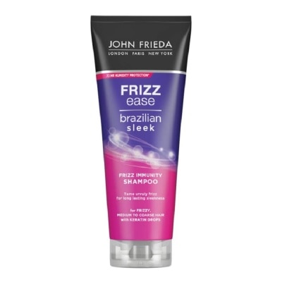 JOHN FRIEDA Frizz Ease Brazilian Sleek Frizz Immunity Shampoo (For Medium to Coarse Hair Tame Unruly Hair) 250ml