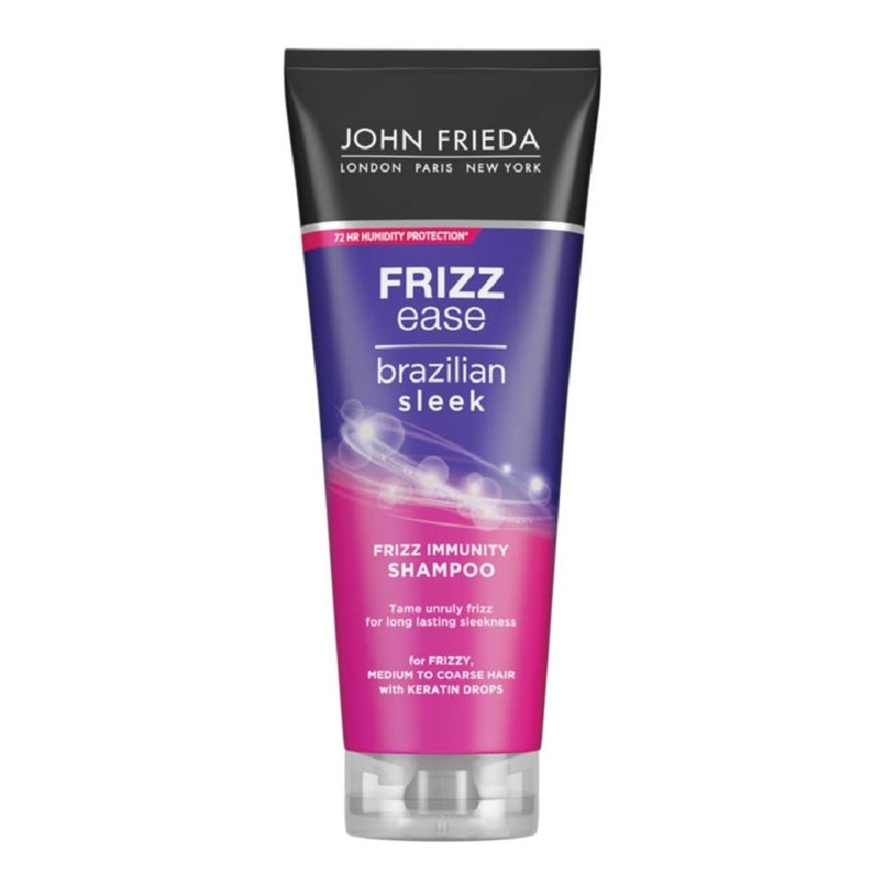 Frizz Ease Brazilian Sleek Frizz Immunity Shampoo (For Medium to Coarse Hair Tame Unruly Hair) 250ml