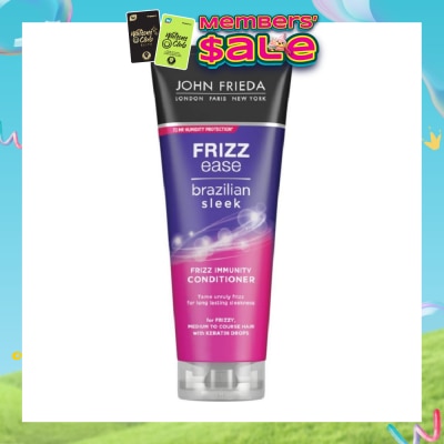 JOHN FRIEDA - Frizz Ease Brazilian Sleek Frizz Immunity Conditioner (For Medium to Coarse Hair Tame Unruly Hair) 250ml