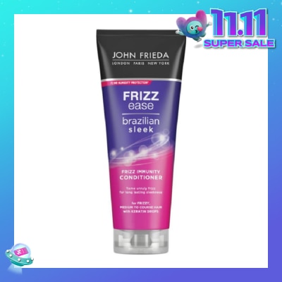 JOHN FRIEDA Frizz Ease Brazilian Sleek Frizz Immunity Conditioner (For Medium to Coarse Hair Tame Unruly Hair) 250ml