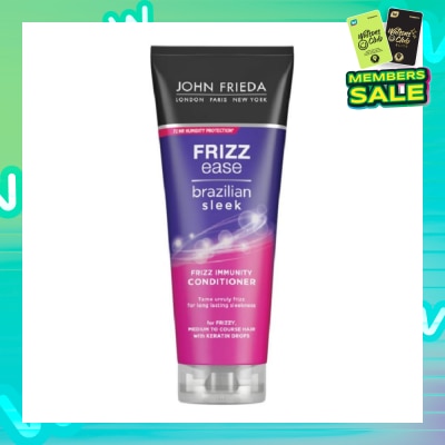 JOHN FRIEDA Frizz Ease Brazilian Sleek Frizz Immunity Conditioner (For Medium to Coarse Hair Tame Unruly Hair) 250ml