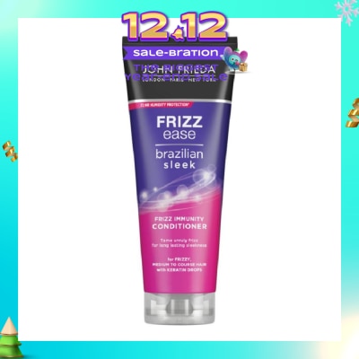 JOHN FRIEDA Frizz Ease Brazilian Sleek Frizz Immunity Conditioner (For Medium to Coarse Hair Tame Unruly Hair) 250ml