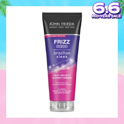 JOHN FRIEDA Frizz Ease Brazilian Sleek Frizz Immunity Conditioner (For Medium to Coarse Hair Tame Unruly Hair) 250ml