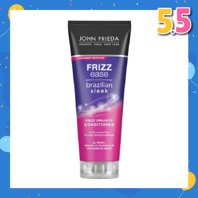 JOHN FRIEDA Frizz Ease Brazilian Sleek Frizz Immunity Conditioner (For Medium to Coarse Hair Tame Unruly Hair) 250ml