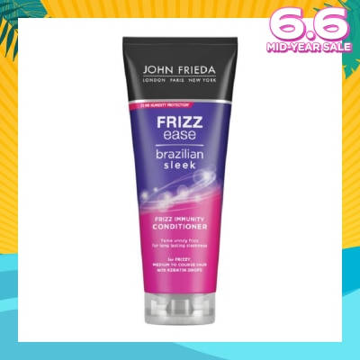 JOHN FRIEDA Frizz Ease Brazilian Sleek Frizz Immunity Conditioner (For Medium to Coarse Hair Tame Unruly Hair) 250ml