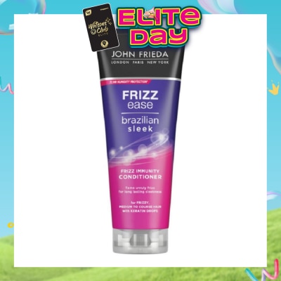 JOHN FRIEDA - Frizz Ease Brazilian Sleek Frizz Immunity Conditioner (For Medium to Coarse Hair Tame Unruly Hair) 250ml