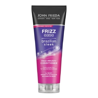 JOHN FRIEDA Frizz Ease Brazilian Sleek Frizz Immunity Conditioner (For Medium to Coarse Hair Tame Unruly Hair) 250ml