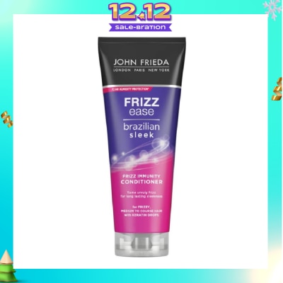 JOHN FRIEDA Frizz Ease Brazilian Sleek Frizz Immunity Conditioner (For Medium to Coarse Hair Tame Unruly Hair) 250ml