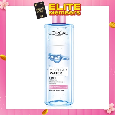 LOREAL PARIS DERMO EXPERTISE Micellar Water Moisturizing (Pink Bottle) 400ml