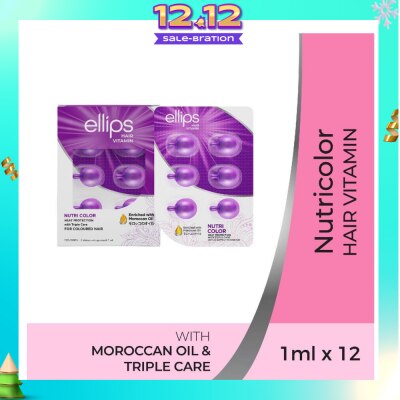 ELLIPS Hair Vitamins Nutricolor (Protect Against Sun Damage & Restore Shine To Coloured Hair) 12s