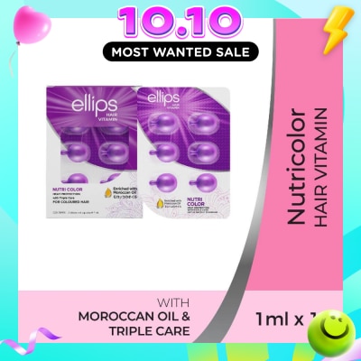 ELLIPS Hair Vitamins Nutricolor (Protect Against Sun Damage & Restore Shine To Coloured Hair) 12s image