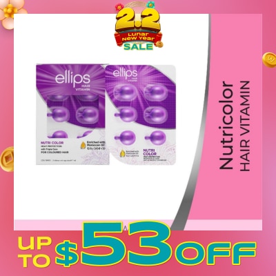 ELLIPS Hair Vitamins Nutricolor (Protect Against Sun Damage & Restore Shine To Coloured Hair) 12s