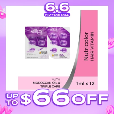 ELLIPS - Hair Vitamins Nutricolor (Protect Against Sun Damage & Restore Shine To Coloured Hair) 12s (Expiry: Jan`2027)