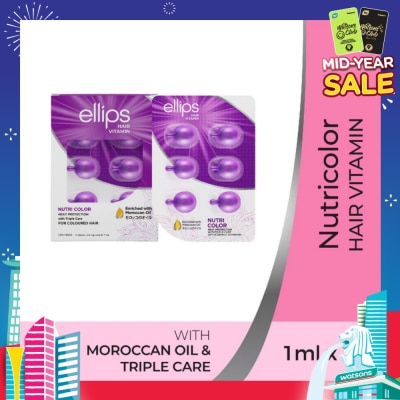 ELLIPS Hair Vitamins Nutricolor (Protect Against Sun Damage & Restore Shine To Coloured Hair) 12s
