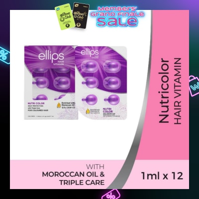 ELLIPS Hair Vitamins Nutricolor (Protect Against Sun Damage & Restore Shine To Coloured Hair) 12s