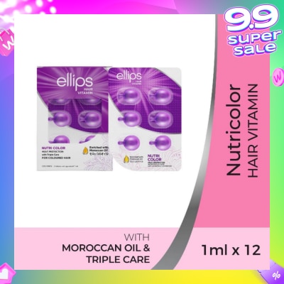 ELLIPS Hair Vitamins Nutricolor (Protect Against Sun Damage & Restore Shine To Coloured Hair) 12s