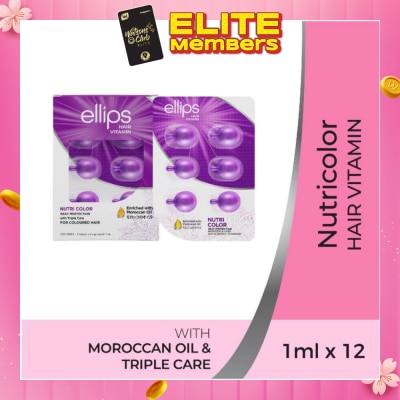 ELLIPS Hair Vitamins Nutricolor (Protect Against Sun Damage & Restore Shine To Coloured Hair) 12s