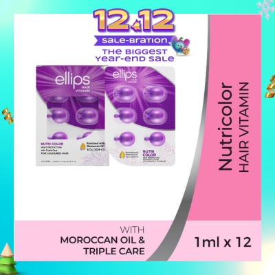 ELLIPS Hair Vitamins Nutricolor (Protect Against Sun Damage & Restore Shine To Coloured Hair) 12s