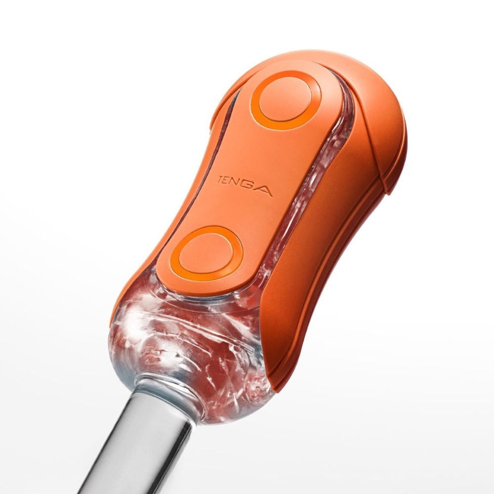 Flip Orb Sunset Orange Reusable Male Masturbator 1s