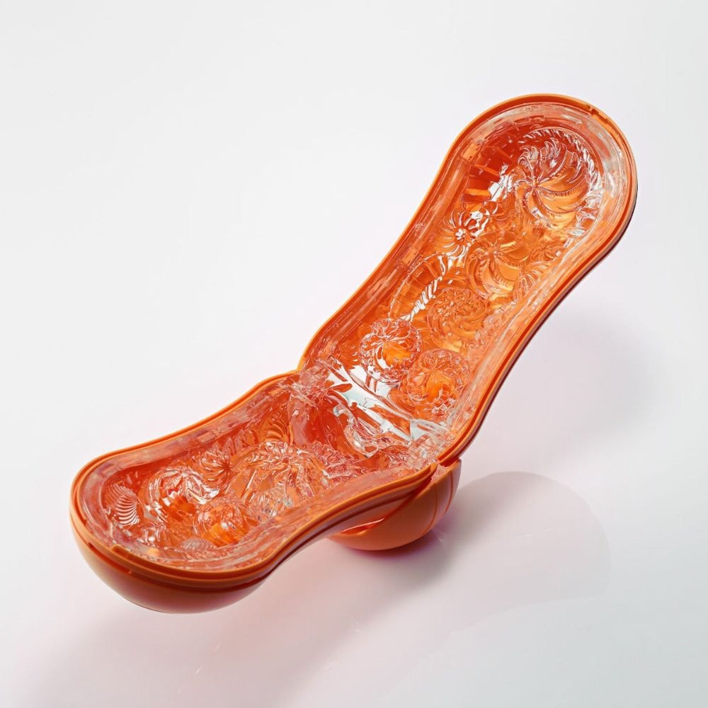 Flip Orb Sunset Orange Reusable Male Masturbator 1s