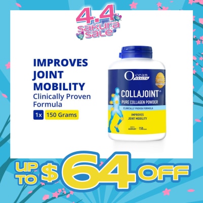 OCEAN HEALTH - Collajoint Pure Collagen Powder (Supports Joint Mobility, Flexibility and Cartilage Health + Collagen Peptides) 150g
