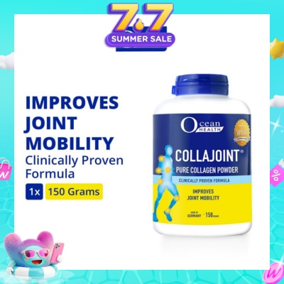 OCEAN HEALTH - Collajoint Pure Collagen Powder (Supports Joint Mobility, Flexibility and Cartilage Health + Collagen Peptides) 150g