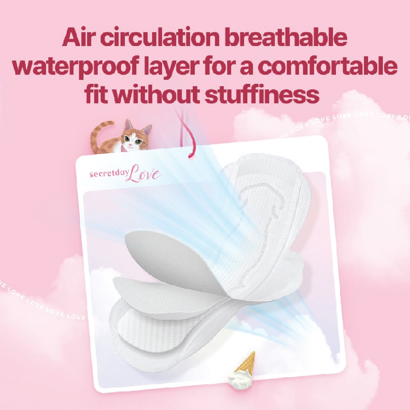 Love Plus Large (L) 29cm Sanitary Pad 14s