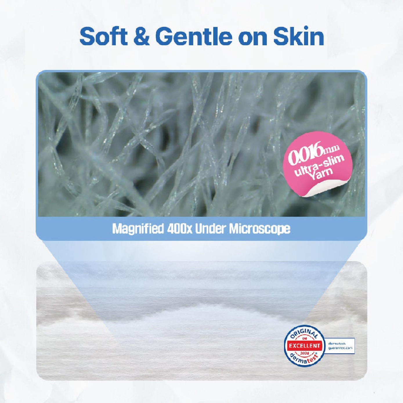 Pure Cotton Slim-Fit Long Liner 18cm 40s