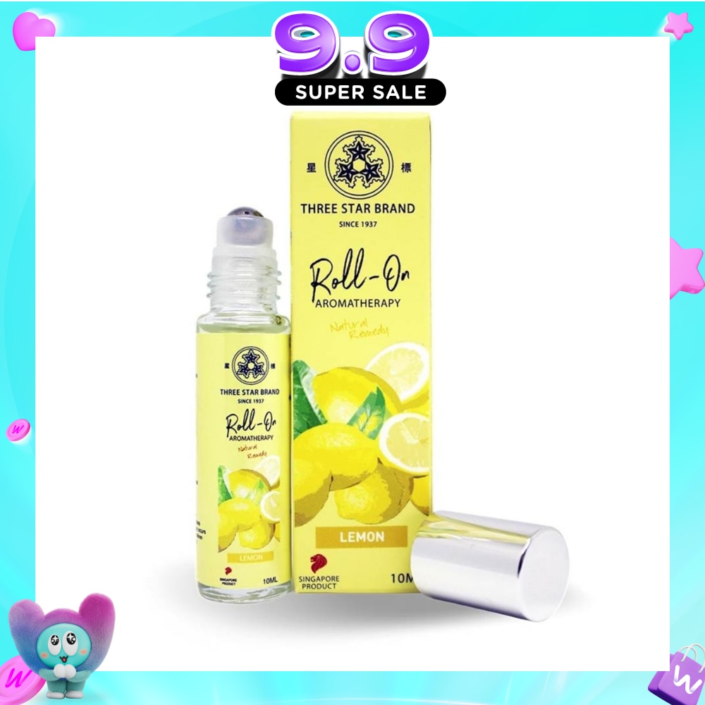 Aromatherapy Medicated Roll-On Natural Non-Oily Lemon (Relieves Nausea Nourishes Skin Uplift Mood) 10ml image