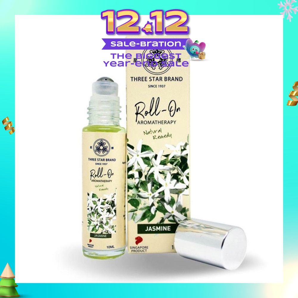 Aromatherapy Medicated Roll-On Natural Remedy Jasmine (Relieves Anxiety Eases Pain Alleviates Dry Skin) 10ml
