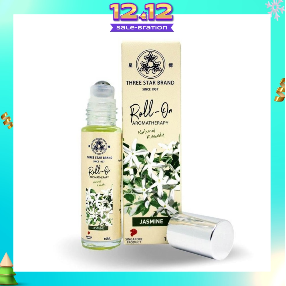 Aromatherapy Medicated Roll-On Natural Remedy Jasmine (Relieves Anxiety Eases Pain Alleviates Dry Skin) 10ml