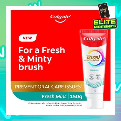 COLGATE Total Active Prevention Toothpaste Fresh Mint 150g