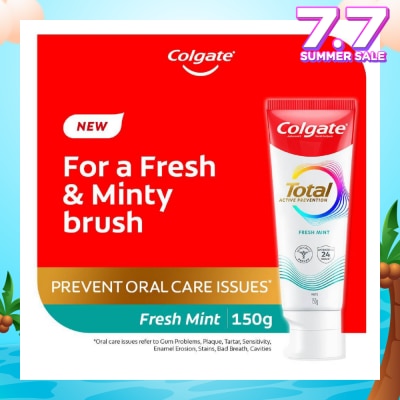 COLGATE Total Active Prevention Toothpaste Fresh Mint 150g