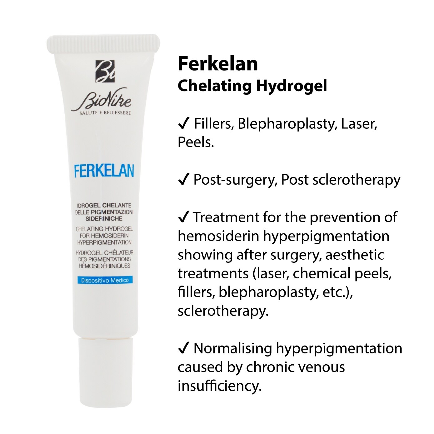 Ferkelan Chelating Hydrogel for Hemosiderin Hyperpigmentation 15ml