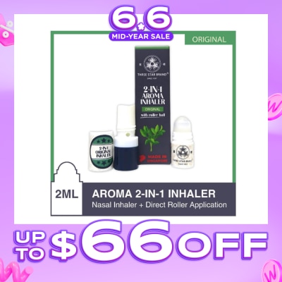 THREE STAR BRAND - Aroma Inhaler 2-in-1 Original 2ml