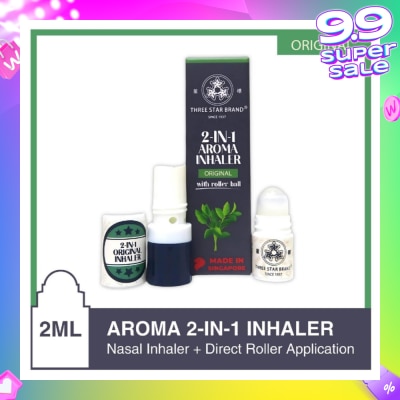 THREE STAR BRAND Aroma Inhaler 2-in-1 Original 2ml