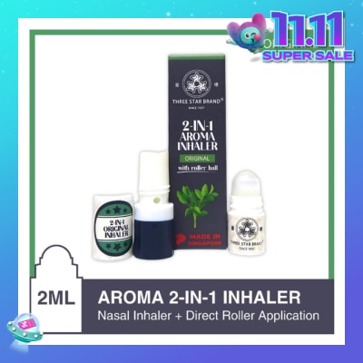 THREE STAR BRAND Aroma Inhaler 2-in-1 Original 2ml