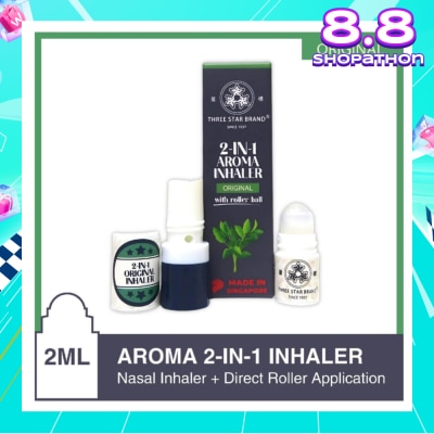 THREE STAR BRAND Aroma Inhaler 2-in-1 Original 2ml