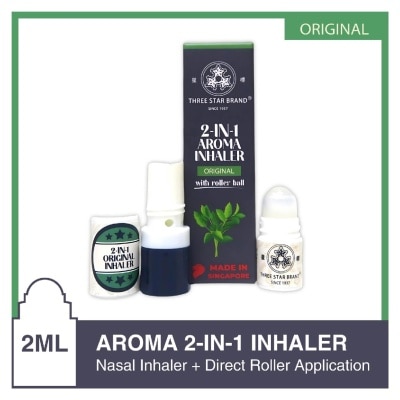 THREE STAR BRAND Aroma Inhaler 2-in-1 Original 2ml