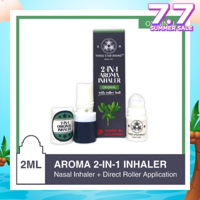 THREE STAR BRAND Aroma Inhaler 2-in-1 Original 2ml