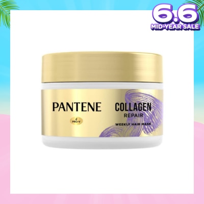 PANTENE Collagen Repair Weekly Hair Mask (Transformed Dry & Damaged Hair to Smooth & Nourished Hair) 170ml
