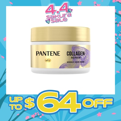PANTENE - Collagen Repair Weekly Hair Mask (Transformed Dry & Damaged Hair to Smooth & Nourished Hair) 170ml