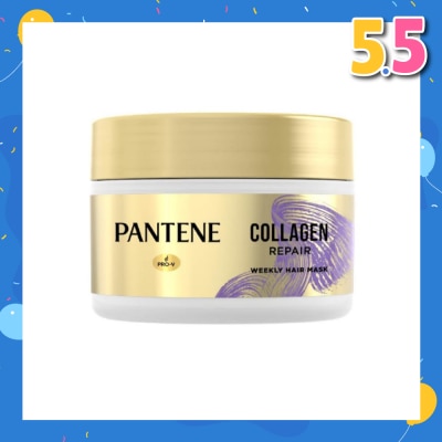 PANTENE Collagen Repair Weekly Hair Mask (Transformed Dry & Damaged Hair to Smooth & Nourished Hair) 170ml