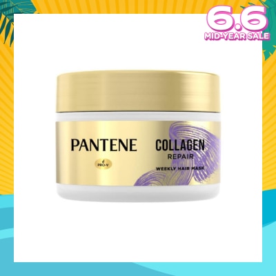 PANTENE Collagen Repair Weekly Hair Mask (Transformed Dry & Damaged Hair to Smooth & Nourished Hair) 170ml