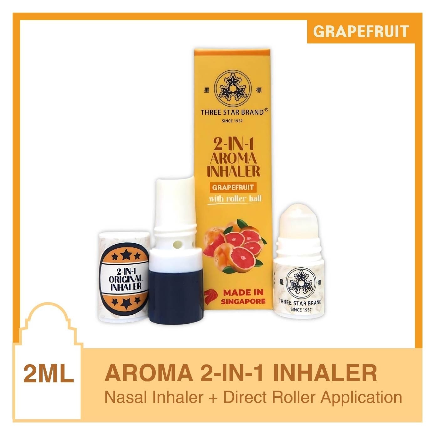 Aroma Inhaler 2-in-1 Grapefruit 2ml