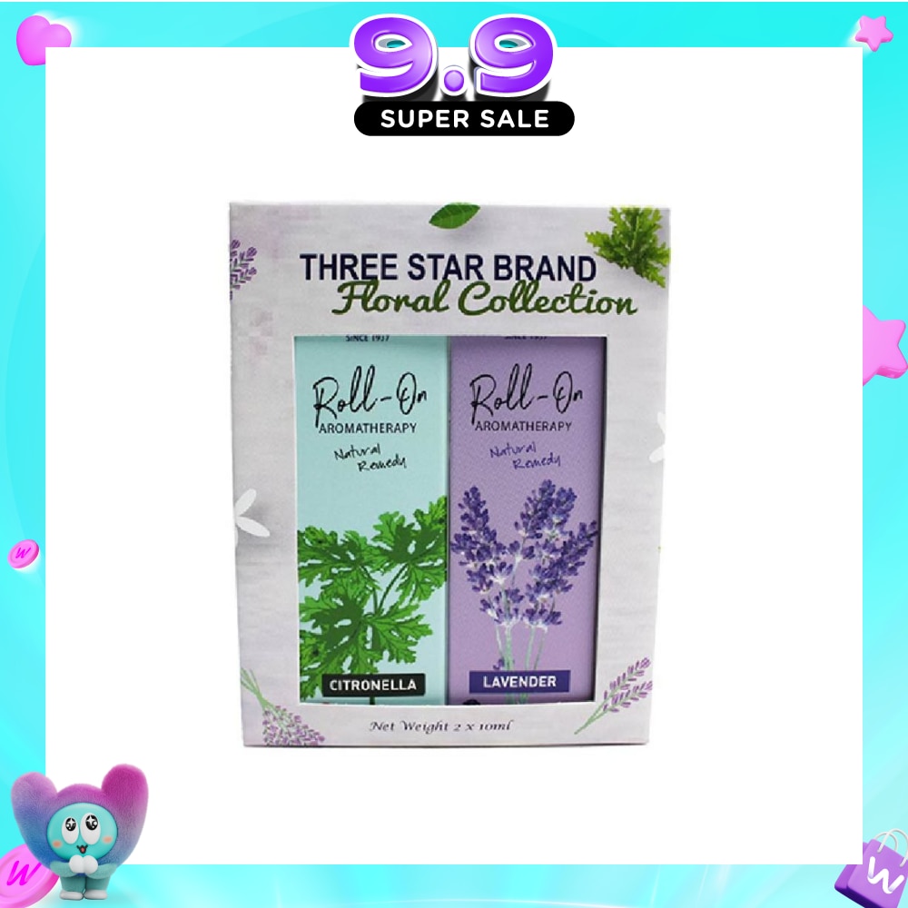 Aromatherapy Roll-On Natural Remedy Floral Scent Collection Gift Set consist Lavender Roll-On 10ml + Citronella Roll-On 10ml image