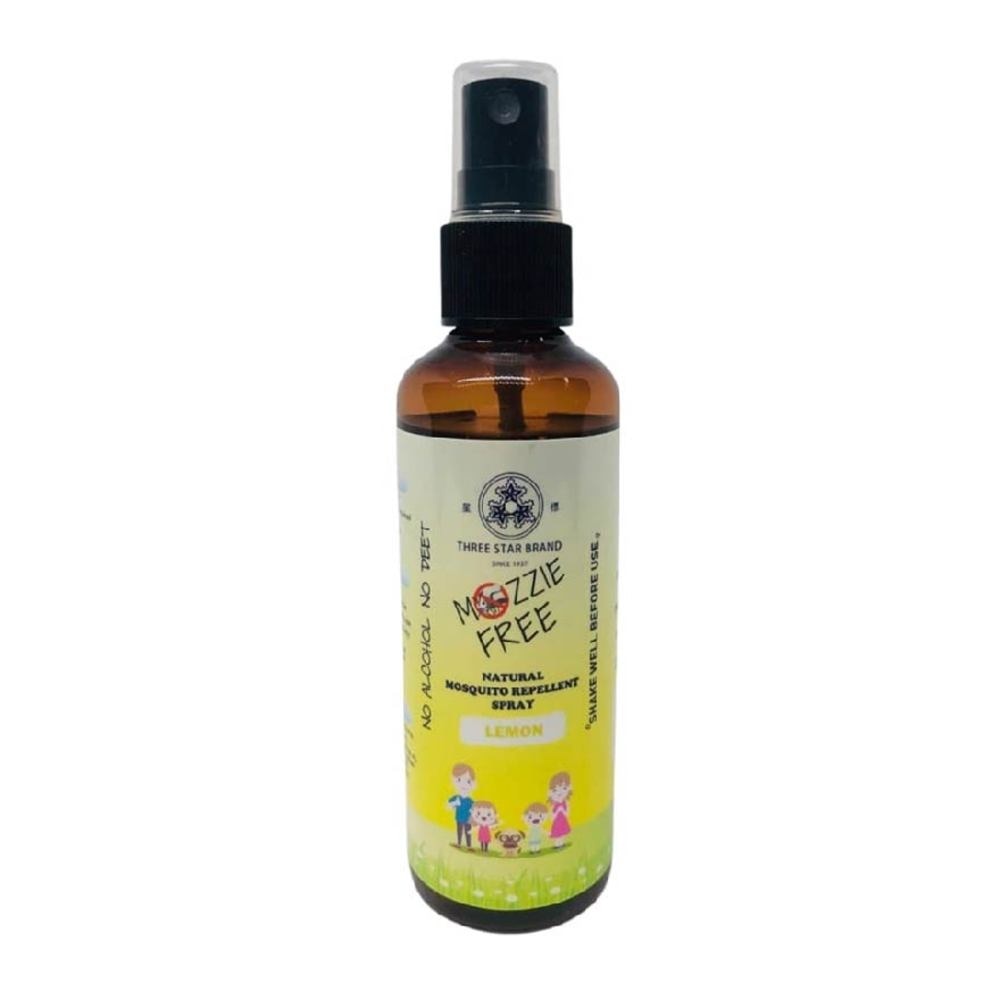 Mozzie Free Natural Mosquito Repellent Spray Lemon No Alcohol No Deet (Safe for Both Adults & Children) 90ml